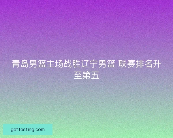 青岛男篮主场战胜辽宁男篮 联赛排名升至第五