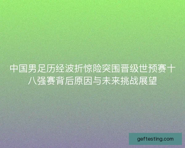 中国男足历经波折惊险突围晋级世预赛十八强赛背后原因与未来挑战展望